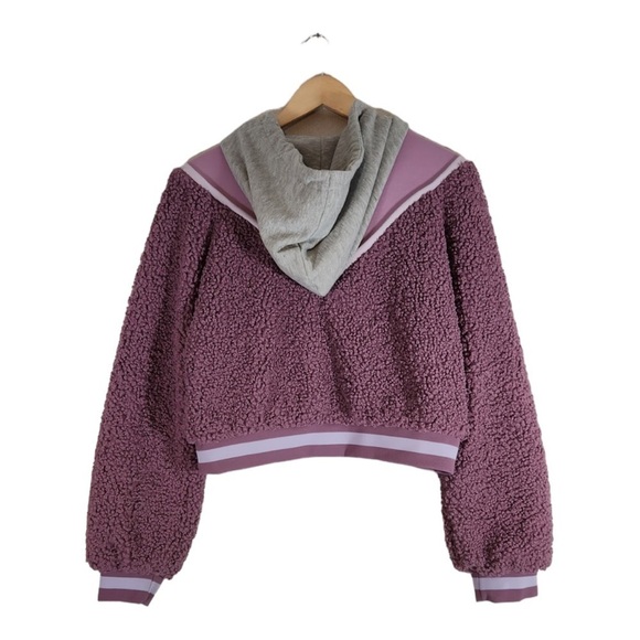 For Love & Lemons Cozy Crop Pullover Hoodie Sweater Size Large - Picture 5 of 7